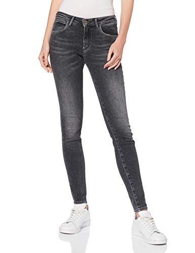 Wrangler Skinny Jeans Vaqueros, Black Pepper 22S, 24W / 32L para Mujer