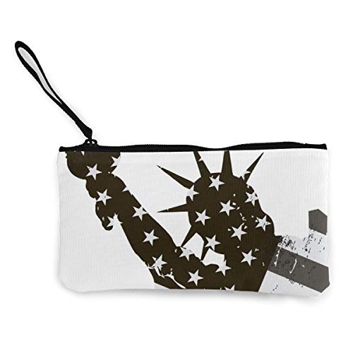 Wrution Goddess of Freedom - Monedero de Lona con Cremallera, tamaño pequeño, portátil, Gran Capacidad