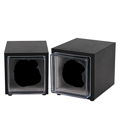 WSWWY Watch Winder Box, Estuche de Enrollador de Rotación Automática para Relojes, Caja de Almacenamiento para Relojes o Joyeria Organizadora y Exhibición (Negro)