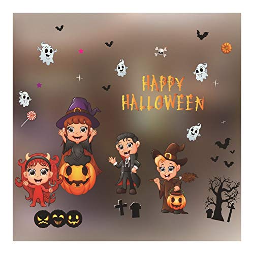 Wxq Pegatinas de Halloween 3D Pegatinas de Pared Diversión Parodia Pegatinas para Ventanas de Vidrio Kit de Fiesta Creativo Adhesivos para Ventanas (Color : 10pcs)
