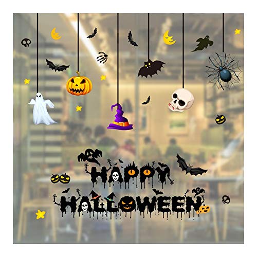 Wxq Pegatinas de Halloween 3D Pegatinas de Pared Diversión Parodia Pegatinas para Ventanas de Vidrio Kit de Fiesta Creativo Adhesivos para Ventanas (Color : 10pcs)