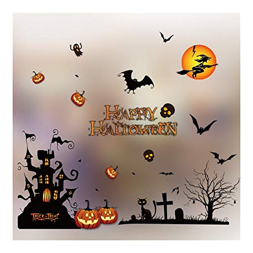 Wxq Pegatinas de Halloween 3D Pegatinas de Pared Diversión Parodia Pegatinas para Ventanas de Vidrio Kit de Fiesta Creativo Adhesivos para Ventanas (Color : 10pcs)