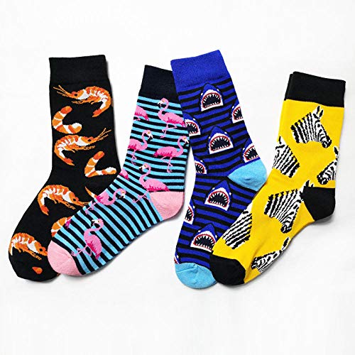 WYEKJ Calcetines De Algodón Para Hombre Marca Tide Medias De Tubo Calcetines De Algodón Para Hombre Jacquard Para Cebra 36-43