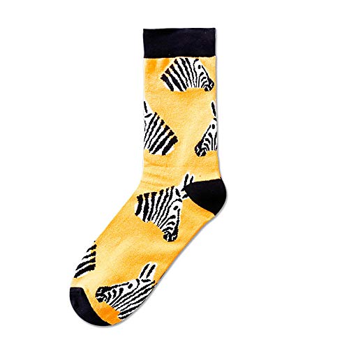 WYEKJ En Medias Ins Calcetines Medias Femeninas Algodón Cuatro Estaciones Personalidad Marea Patrón De Cebra Hombres Y Mujeres Con El Mismo Párrafo 36-44 Yardas