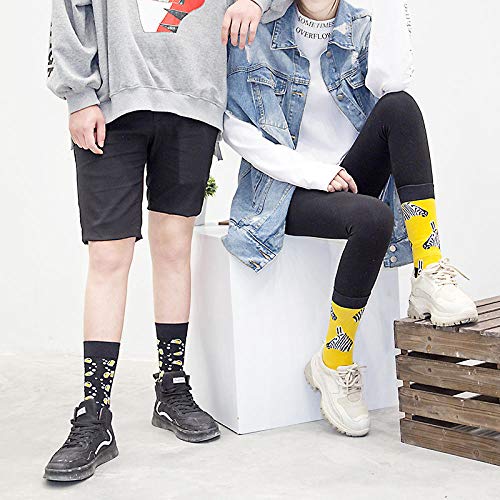 WYEKJ En Medias Ins Calcetines Medias Femeninas Algodón Cuatro Estaciones Personalidad Marea Patrón De Cebra Hombres Y Mujeres Con El Mismo Párrafo 36-44 Yardas