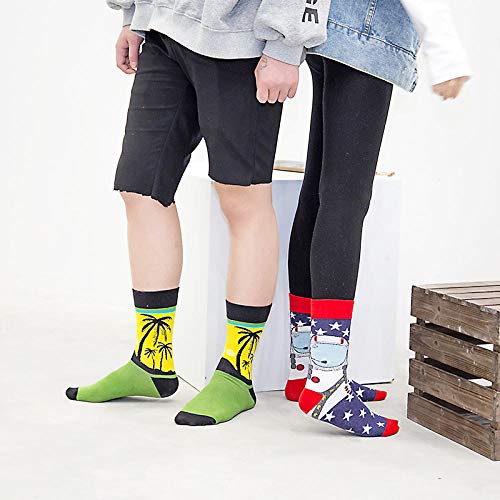 WYEKJ En Medias Ins Calcetines Medias Femeninas Algodón Cuatro Estaciones Personalidad Marea Patrón De Cebra Hombres Y Mujeres Con El Mismo Párrafo 36-44 Yardas