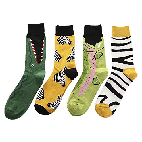 WYEKJ Marca De La Marea Con Los Calcetines De Los Hombres Calcetines De Los Hombres Cebra De Algodón Algodón Tubo Largo De Los Hombres Ins Personalidad Código De Cebra De La Marea