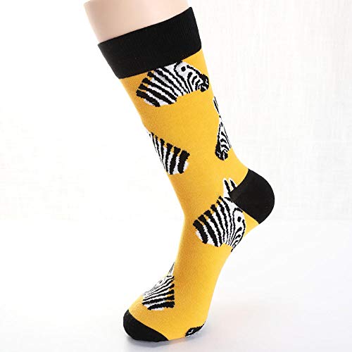 WYEKJ Marca De La Marea Con Los Calcetines De Los Hombres Calcetines De Los Hombres Cebra De Algodón Algodón Tubo Largo De Los Hombres Ins Personalidad Código De Cebra De La Marea