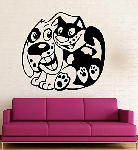 wZUN Calcomanía de Vinilo Perro Gato habitación de bebé decoración del hogar Mural peluquería de Mascotas calcomanía de salón 44X42cm