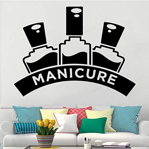 wZUN Manicura pedicura Etiqueta de la Pared salón de uñas Etiqueta de la Pared salón de Belleza decoración de la Pared extraíble 42X31 cm