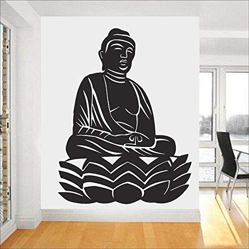 wZUN Pegatinas de Pared de Buda para Sala de Estar, decoración del hogar, Budismo, meditación Zen, religión, Vinilo, calcomanía de Pared, decoración artística, 42X31cm
