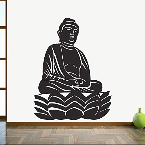 wZUN Pegatinas de Pared de Buda para Sala de Estar, decoración del hogar, Budismo, meditación Zen, religión, Vinilo, calcomanía de Pared, decoración artística, 42X31cm