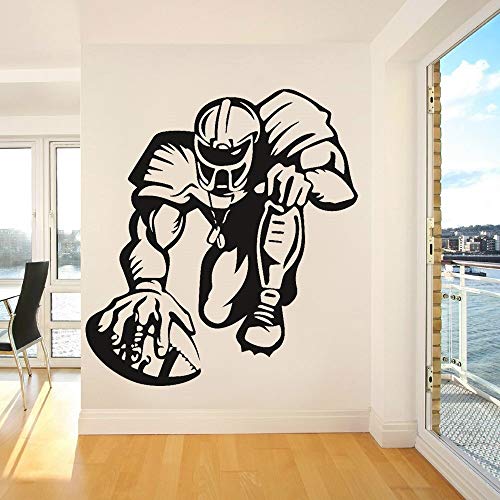 wZUN Rugby Etiqueta de la Pared de la Bola de Vinilo de guardería niños acostado Pared calcomanía Art Deco Mural 45X42cm