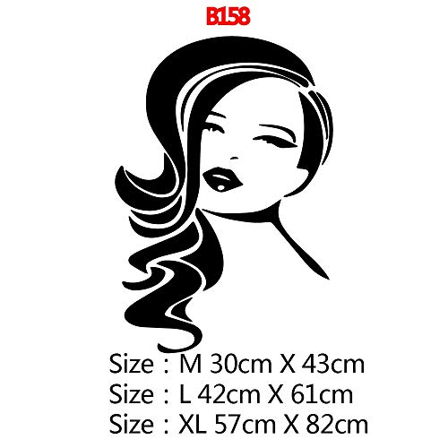 wZUN Vintage Ladies Salon Pegatinas de Pared Papel Tapiz Creativo Personalizado para Barber Room Tatuajes de Pared Hair Salon Stickers 45x64cm