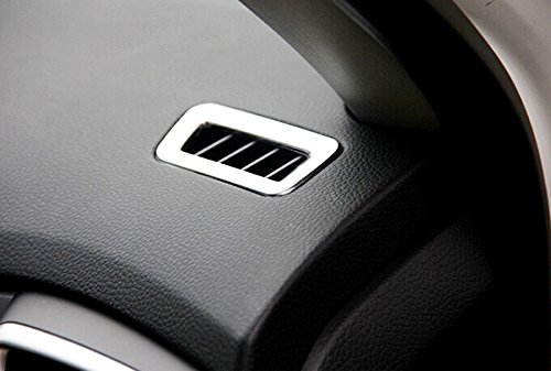 X-Trail 2014-2019 ABS mate frontal + aire acondicionado trasero cubierta de salida de aire decoración recorte 3 piezas accesorios de estilo de coche