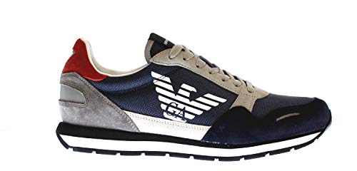 X4X215.XL200 R821 Navy+White+Plume EMPORIO ARMANI Sneakers Uomo 7