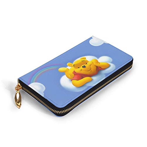 XCNGG WinAs PicNieAs PicTheAs PicPooh Carteras de cuero genuino para mujer Cartera de cheques Monedero Titular de la tarjeta de crédito Embrague del teléfono como imagen Cremallera de gran capacidad a