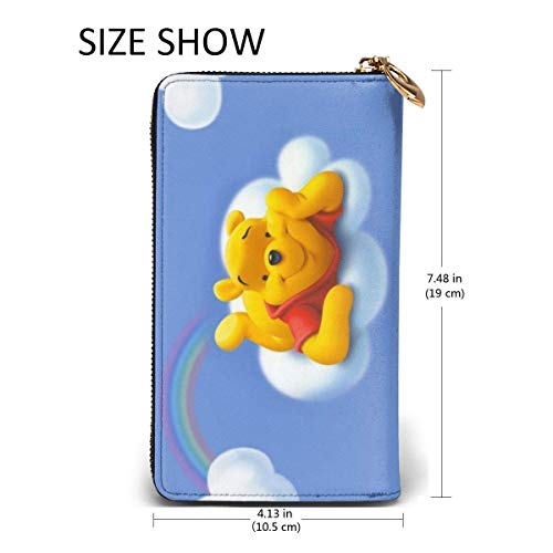 XCNGG WinAs PicNieAs PicTheAs PicPooh Carteras de cuero genuino para mujer Cartera de cheques Monedero Titular de la tarjeta de crédito Embrague del teléfono como imagen Cremallera de gran capacidad a