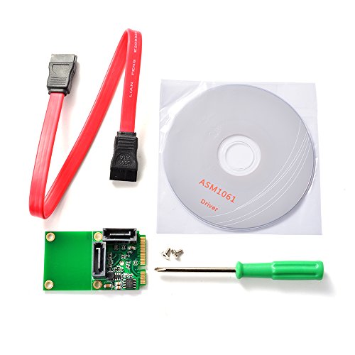 XCSOURCE® Mini PCI-E PCI Express a 2 Puertos SATA 3.0 III Tarjeta de expansión de 6 GB/s Adaptador de conversor de Chip único AC696