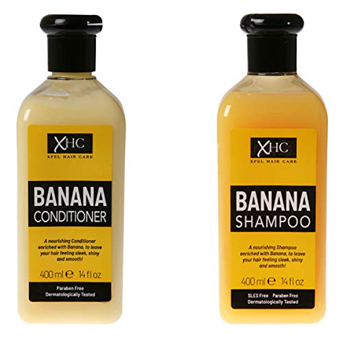 XHC Cuidado del cabello Banana Champú y Acondicionador 400ml