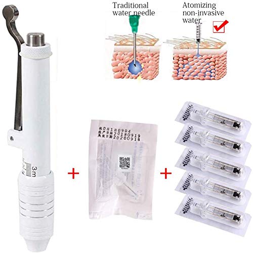 XHH 0,3 Ml Hyaluron Pen Kit + 5 Cabeza de Ampolla para Labio de Relleno Anti Arrugas Levantamiento Facial Pluma Hialuron