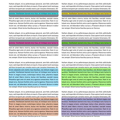 Xiangmall 16 Piezas Tiras de Lectura Guiadas Superposición de Color Reglas de Lectura Resaltar Marcador para Dislexia Niños Maestros Suministros Escolares (Vistoso)