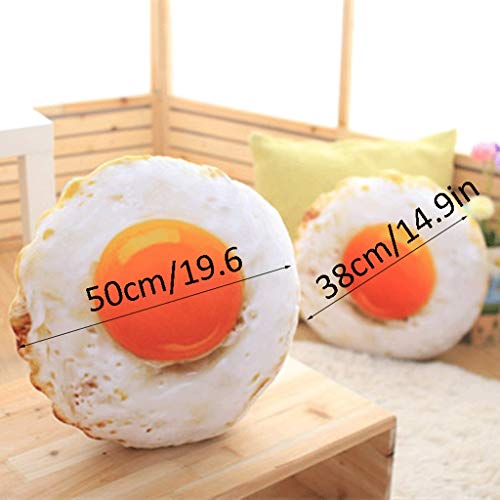 Xiaokeai Forma Divertida de Alimentos de Peluche de Juguete simulado Huevo Frito Abrazo Almohada Sofá Cama Silla Cojín decoración del hogar Regalo extraíble y Lavable con núcleo de (tamaño : M)