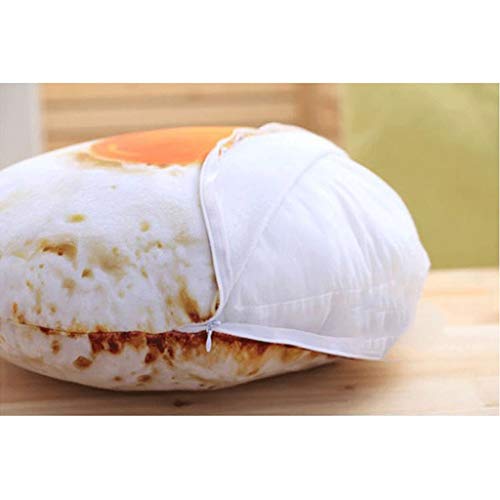Xiaokeai Forma Divertida de Alimentos de Peluche de Juguete simulado Huevo Frito Abrazo Almohada Sofá Cama Silla Cojín decoración del hogar Regalo extraíble y Lavable con núcleo de (tamaño : M)