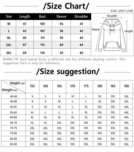 XIAOYAO Hombre Sudadera con Capucha Deportiva Manga Larga Hoodie Camisa de Entrenamiento Casual (Negro + Blanco, XXXL （Altura: 180-185 cm Peso: 75-85 kg）)