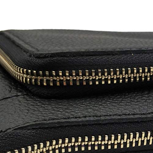 Xieben Vintage Leather Fanny Bolsa De Cintura para Hombres Mujeres Viajes Senderismo Corriendo Cadera Delgada Bum Cinturón Paquete Monedero Cartera Teléfono Celular Bolsa De Hombro Negro