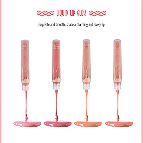 Xiton 1 paquete de lápiz labial mate set 4 colores a prueba de agua duraderos líquidos barras de labios taza antiadherente brillo de labios sexy lápiz labial hidratante labio cosmético
