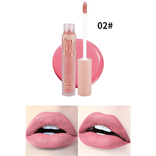 Xiton 1 paquete de lápiz labial mate set 4 colores a prueba de agua duraderos líquidos barras de labios taza antiadherente brillo de labios sexy lápiz labial hidratante labio cosmético