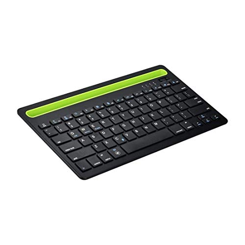 XIUYU Teclado de Ordenador Accesorios, B908 ultradelgado 78 Teclas del Teclado inalámbrico Bluetooth con cóncavo móvil Ph Holder (Color: Negro) (Color: Negro)