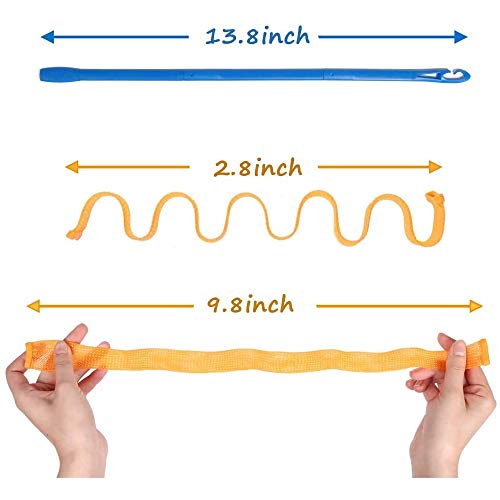 Xkfgcm 24 Piezas Kit de Peinado de Rizadores de Cabello Hair Curlers Spiral Curls Styling Kit Rizadores de Pelo Mágicos en Espiral Rizadores de Pelo sin Calor Rizadores de Estilo de Onda