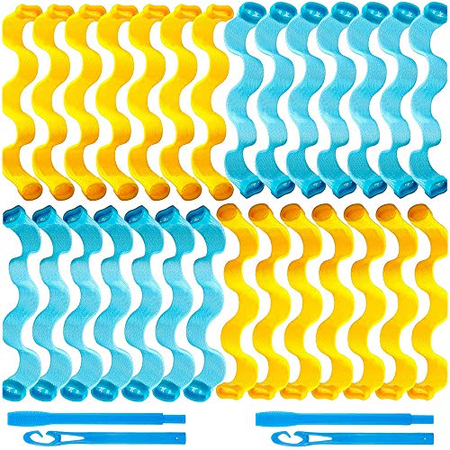 Xkfgcm 24 Piezas Kit de Peinado de Rizadores de Cabello Hair Curlers Spiral Curls Styling Kit Rizadores de Pelo Mágicos en Espiral Rizadores de Pelo sin Calor Rizadores de Estilo de Onda