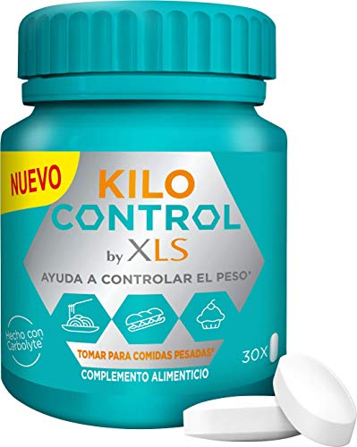 XLS Kilo control - Ayuda a controlar el peso en comidas pesadas - Envase discreto y práctico - Contiene 30 comprimidos (15 comidas)
