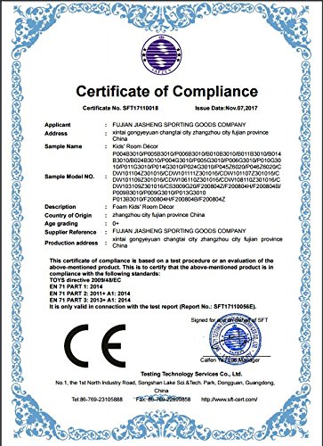 XMTMMD Suelo para Ninos Infantiles EVA Puzzle ColchonetaPara Ninos Y Infantiles EVA Puzzle Colchonetas Puzzle Rompecabezas para Cubrir el Suelo 18 Piezas Play Mat Set AMP014019G300918