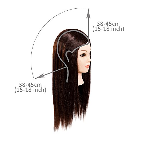 xnicx 75% Pelo real cabeza maniqui peluqueria cabeza de maniqui cabeza maniqui peluqueria cabezas para peinar peluqueria