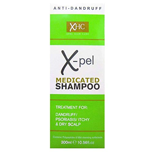 Xpel Hair Care - Champú terapéutico Xpel (3 envases de 300 ml) para tratamiento contra la caspa, la psoriasis y los picores en el cuero cabelludo