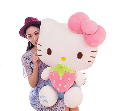XQYPYL Lindo Hello Kitty Juguete de Peluche Almohada Muñecas Decoración Hogar Niña Niños Juguete Cumpleaños Regalos 30cm-65cm,Pinkstrawberry,30cm