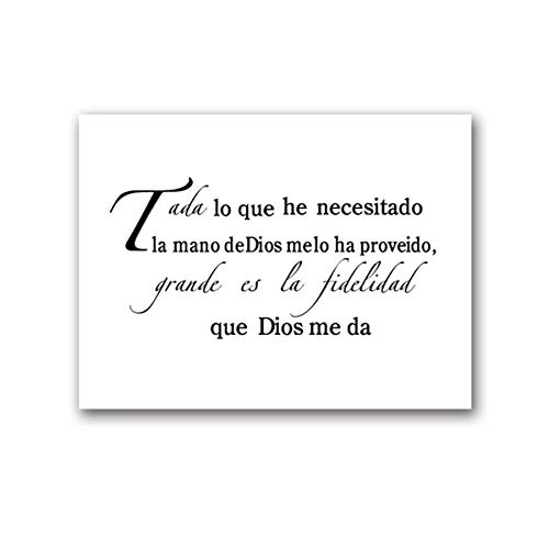 XRKITGD Arte Cristiano Español Pintura Cuadros, Religión Española Diciendo Lienzo de Pintura Carteles e Impresiones Decoración para el hogar 30x42cmx2 Sin Marco