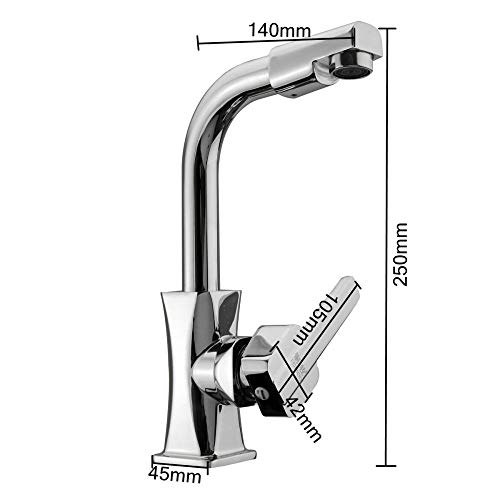 Xueqin Latón pulido 360Routout Spout Kitchen Modern Mixer Tap Grifo de lavabo monomando para baño Montado en cubierta, España