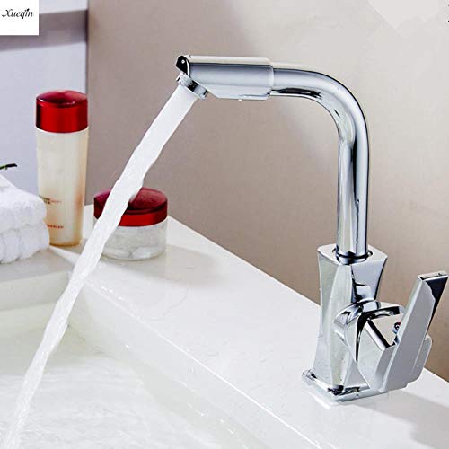 Xueqin Latón pulido 360Routout Spout Kitchen Modern Mixer Tap Grifo de lavabo monomando para baño Montado en cubierta, España