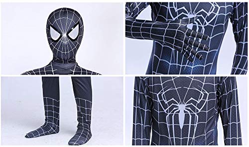 Xyfw Disfraces De Superhéroe para Niños Spiderman para Niños Disfraces De Acción Y Accesorios Fiesta Cosplay Disfraz Venom Negro,M