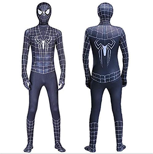 Xyfw Disfraces De Superhéroe para Niños Spiderman para Niños Disfraces De Acción Y Accesorios Fiesta Cosplay Disfraz Venom Negro,M