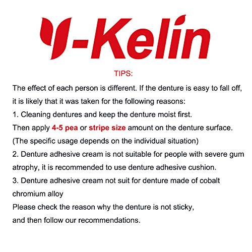 Y-Kelin Crema adhesiva para dentaduras postizas 40gr /1.4oz (2 PACK)