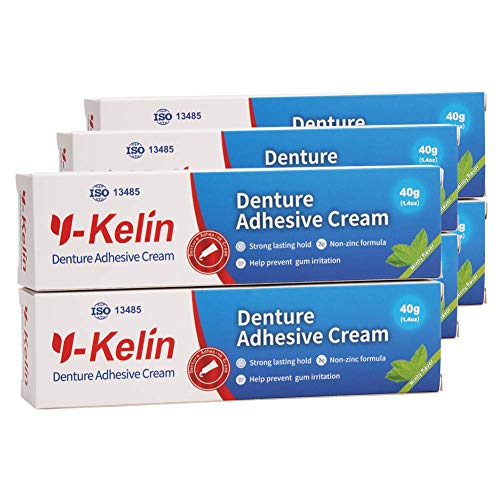 Y-Kelin Crema adhesiva para dentaduras postizas 40gr /1.4oz (6 PACK)