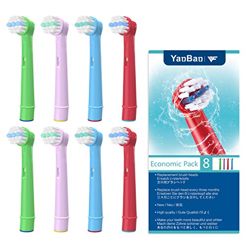 YanBan cabezal de cepillo de dientes para Oral B Braun cepillo de dientes eléctrico recargable, cabezales de cepillo de dientes de repuesto compatibles con Oral-B