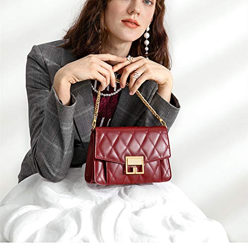 YANGPANGZI Nueva moda pequeña fragancia viento cadena de diamantes de un hombro bolsa pequeña bolsa de marea inclinada de cien conjuntos marea