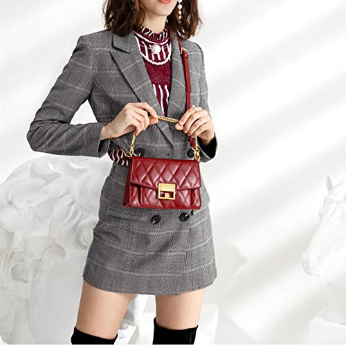 YANGPANGZI Nueva moda pequeña fragancia viento cadena de diamantes de un hombro bolsa pequeña bolsa de marea inclinada de cien conjuntos marea